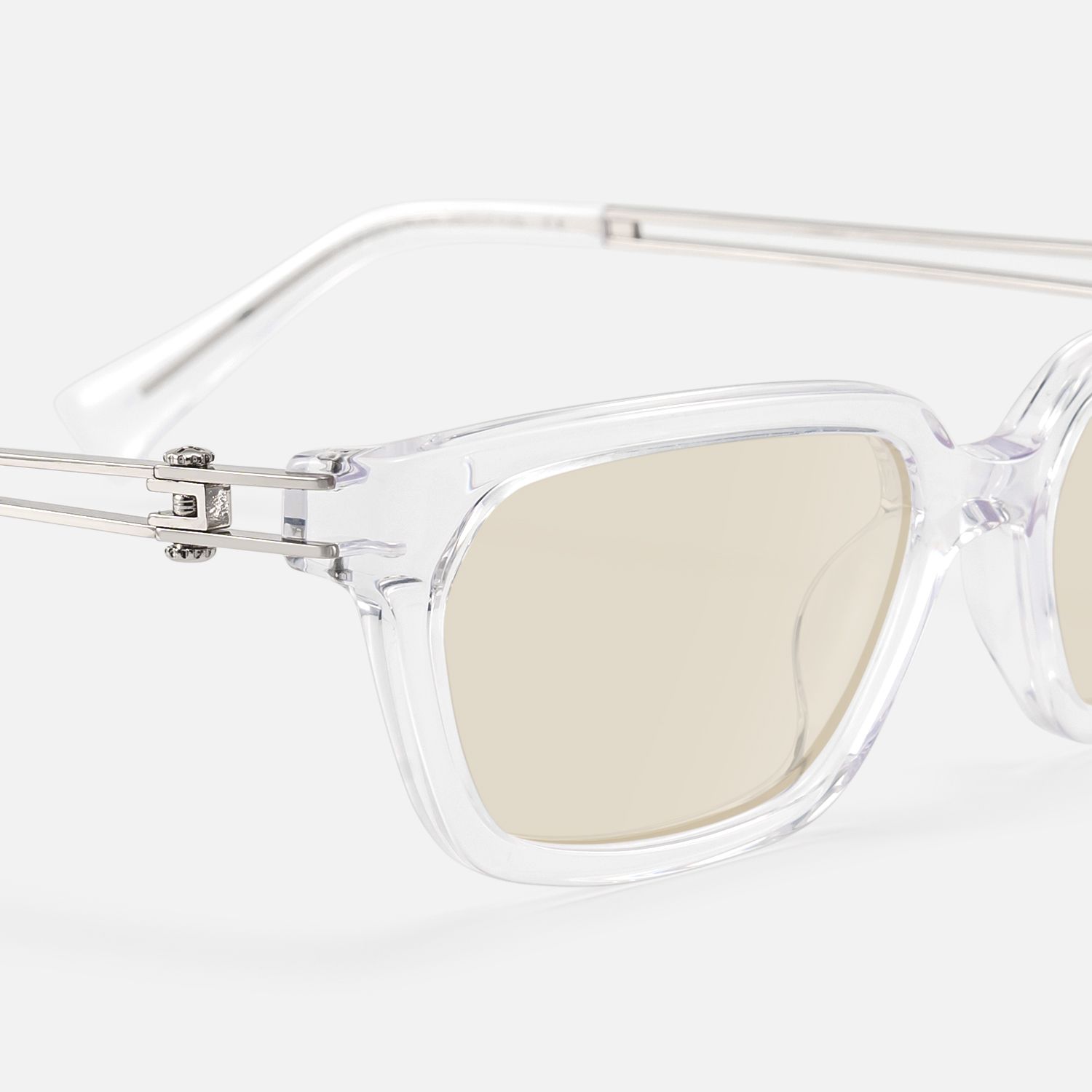 Scarpa - Clear Double Wire Light Tint Sunglasses by Vooglam - Design Details