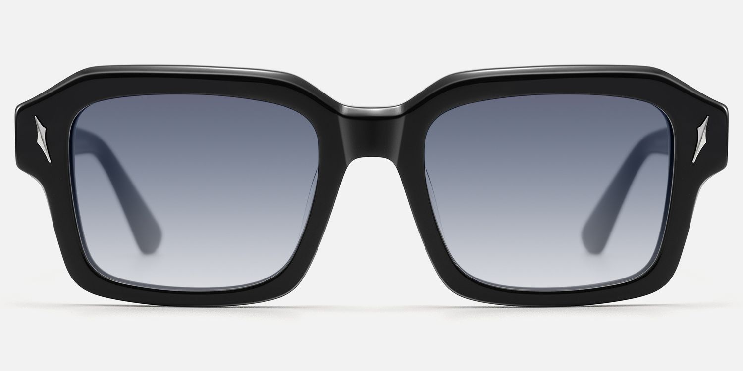Blindspot - Gradient Gray Safety Pin Sunglasses by Vooglam - Angle View