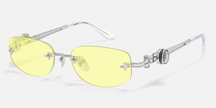 The Utilitarian - Rimless Yellow Tint Sunglasses by Vooglam