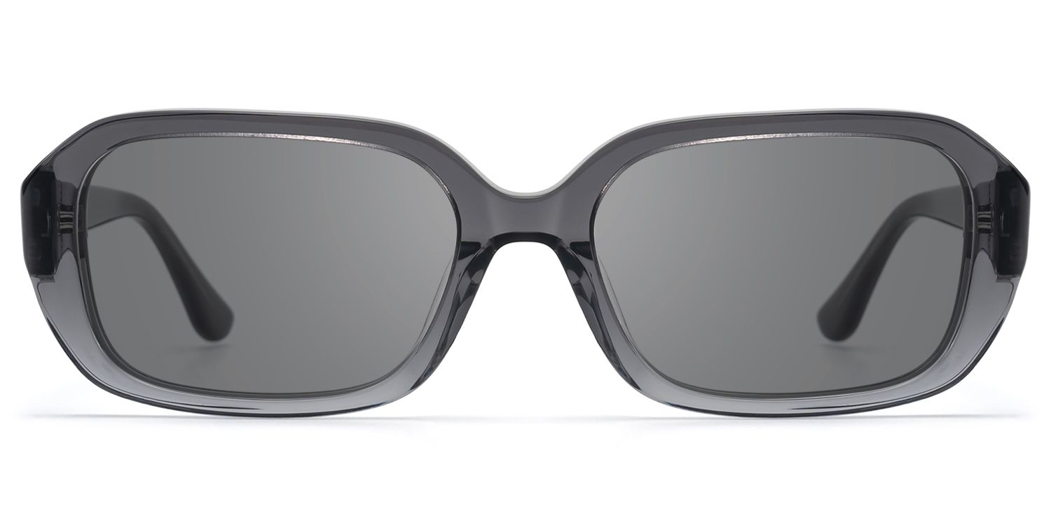 Mies - Gray Tinted Sunglasses with Screw Details by Vooglam Product Details 1