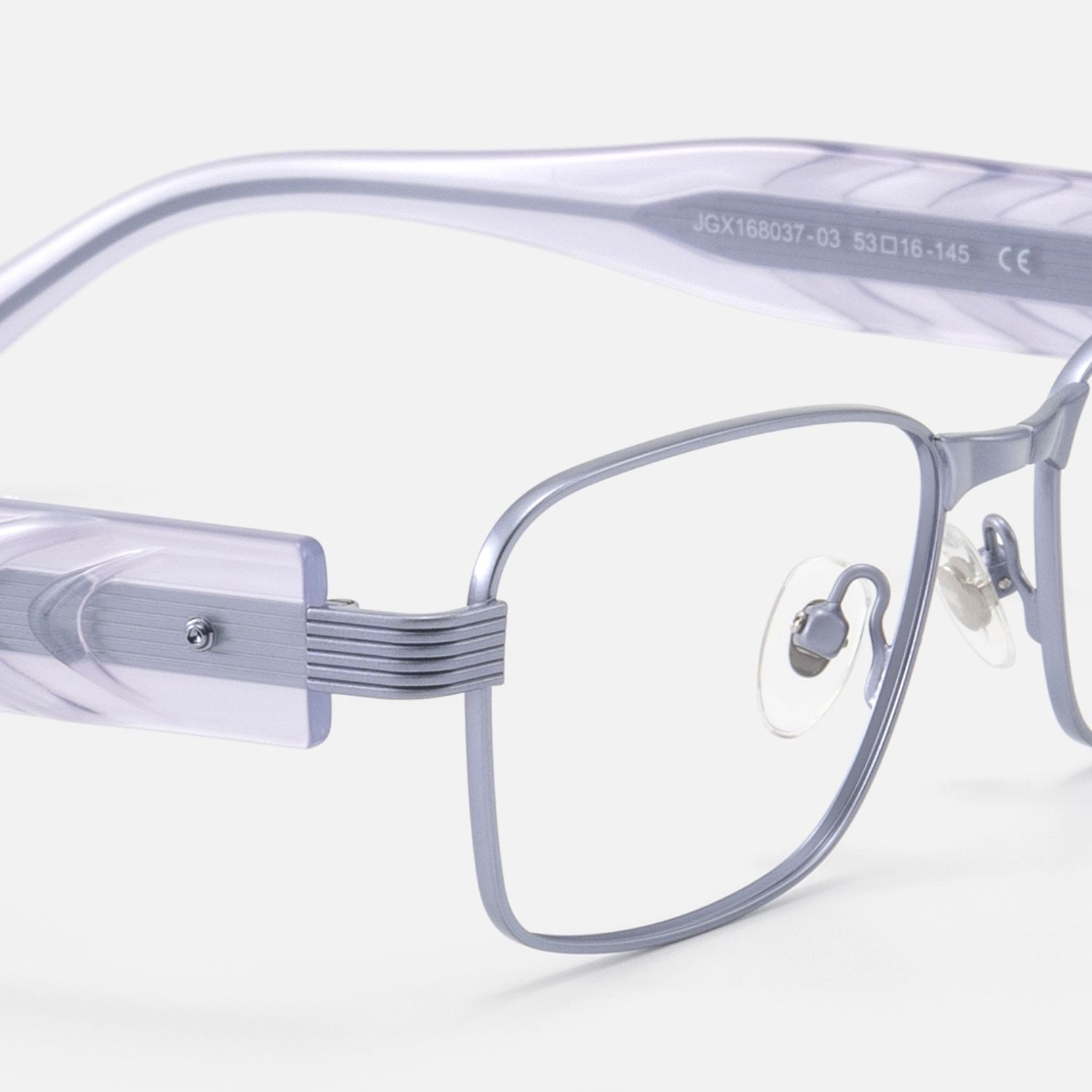 Toyo - Matte Purple Pearlescent Acetate Glasses by Vooglam - Design Details