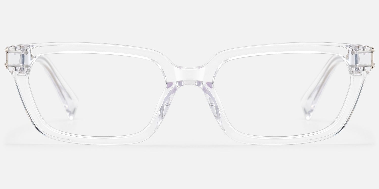 Scarpa - Light Clear Geometric Double Wire Glasses by Vooglam - Angle View