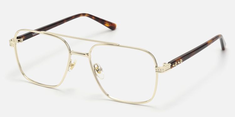 Kovar - Vintage Gold Double Bridge Aviator by Vooglam