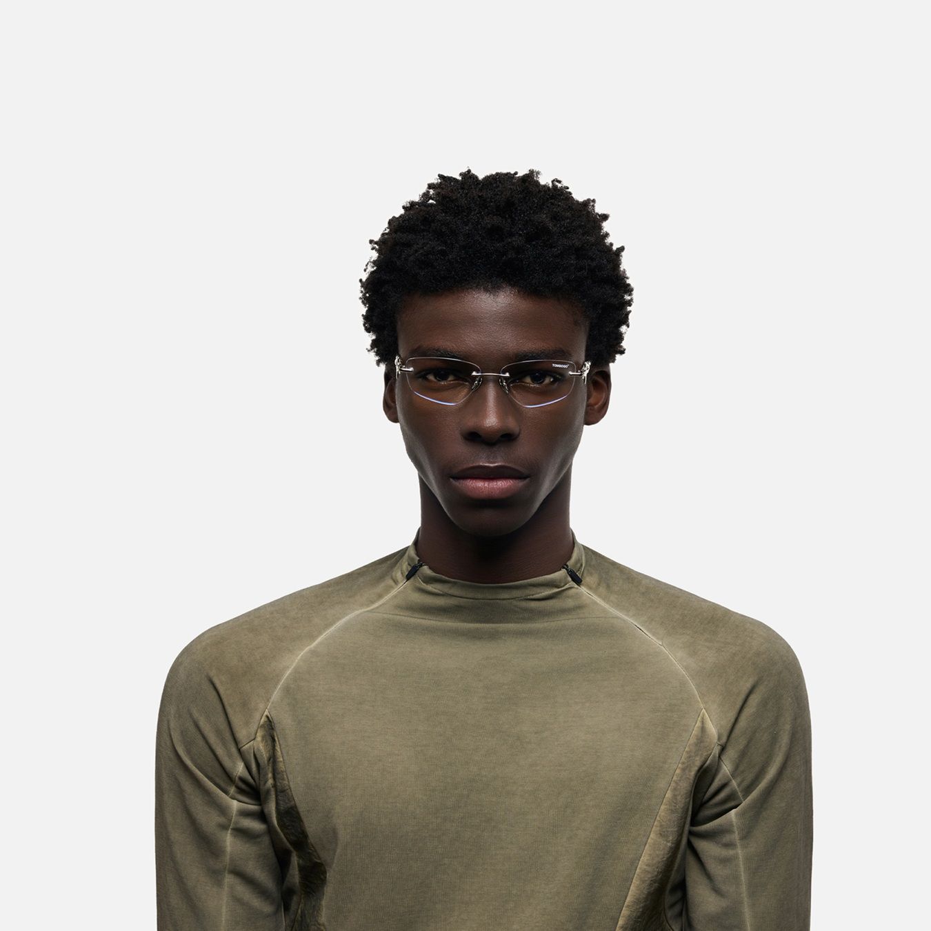 The Decoder - Silver Rimless DNA Glasses by Vooglam - Lifestyle Look
