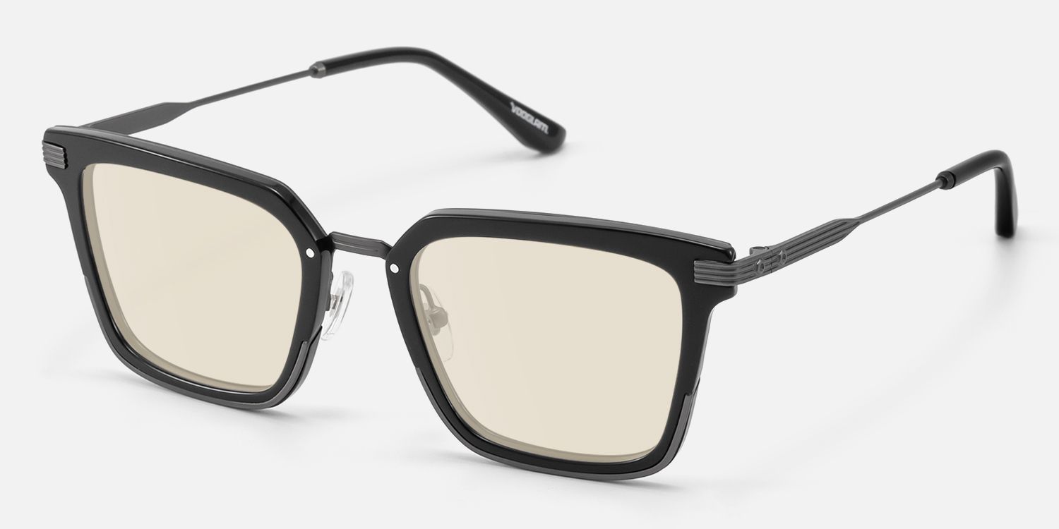 Kassel - Matte Gunmetal Acetate Metal Sunglasses by Vooglam - Front View