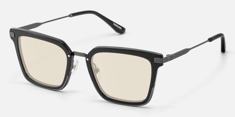 Kassel - Matte Gunmetal Acetate Metal Sunglasses by Vooglam