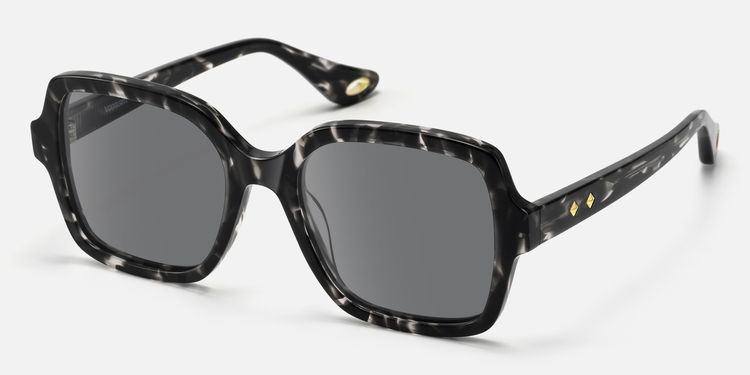 Meridian - Black Tortoise Shell Square Sunglasses by Vooglam