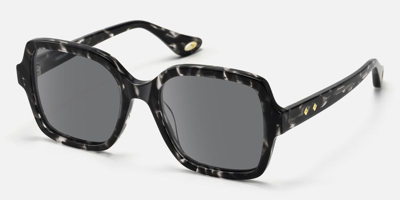 Meridian - Black Tortoise Shell Square Sunglasses by Vooglam