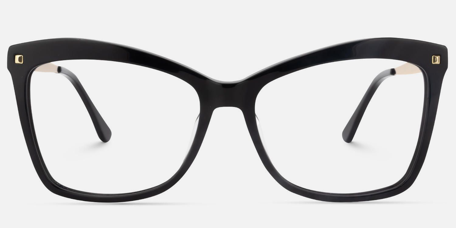 Libby - TR90 Large Lens Butterfly Eyeglasses by Vooglam - Angle View