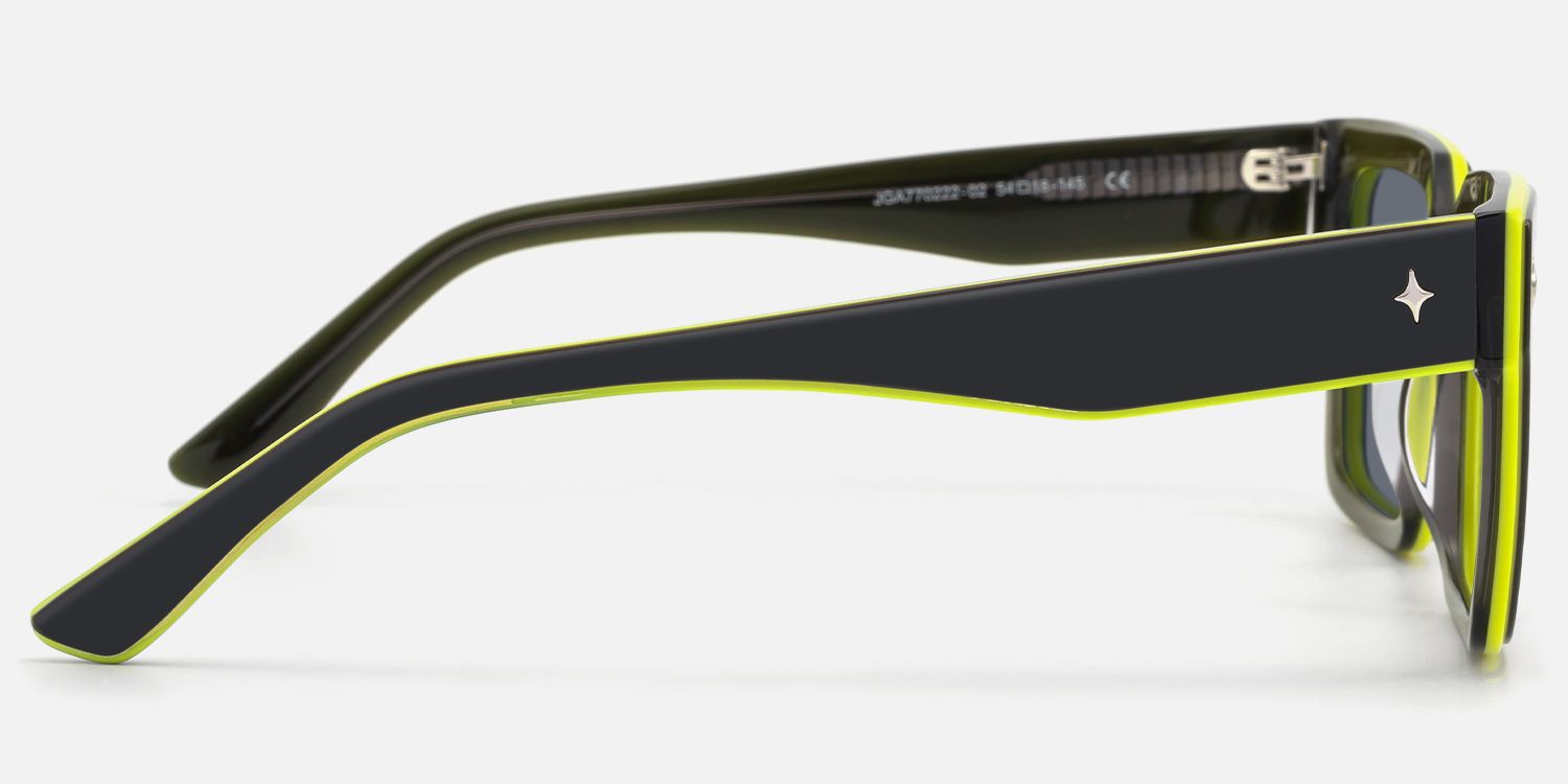 Havok - Rectangle Gray Sunglasses by Vooglam - Side View