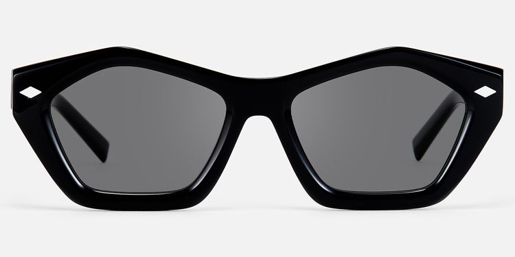 Chiclyn - Geometric Black Sunglasses by Vooglam