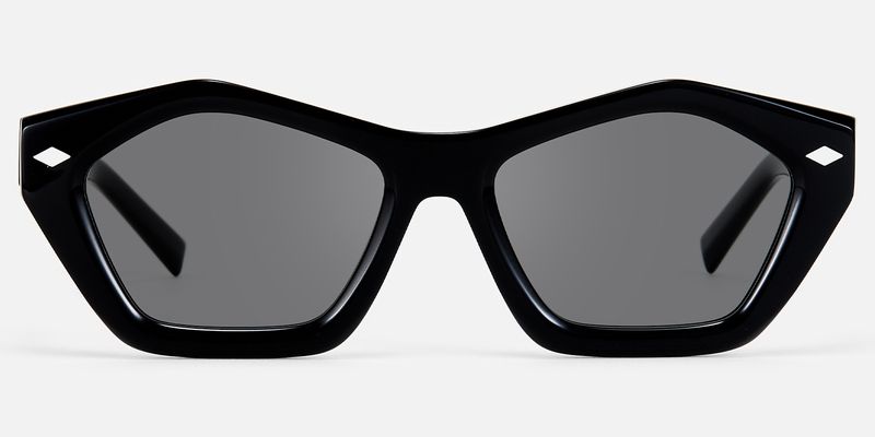 Chiclyn - Geometric Black Sunglasses by Vooglam