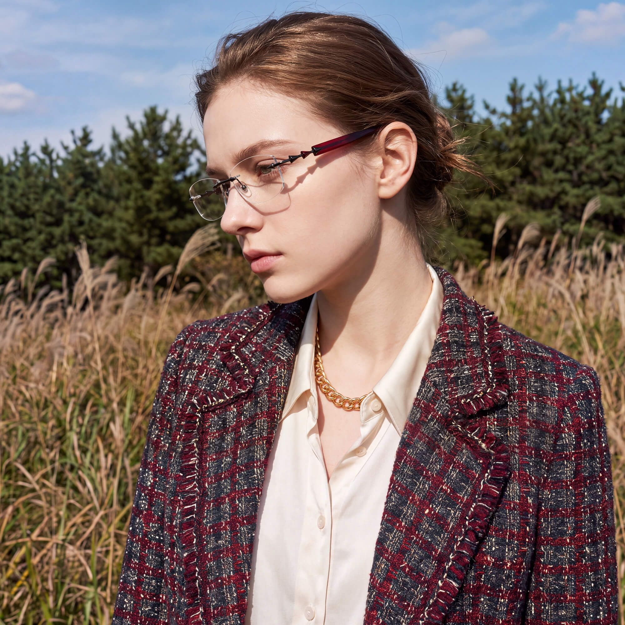 Brand Story: Behind the design of Fracture - Black & Red Rimless Spike Glasses by Vooglam