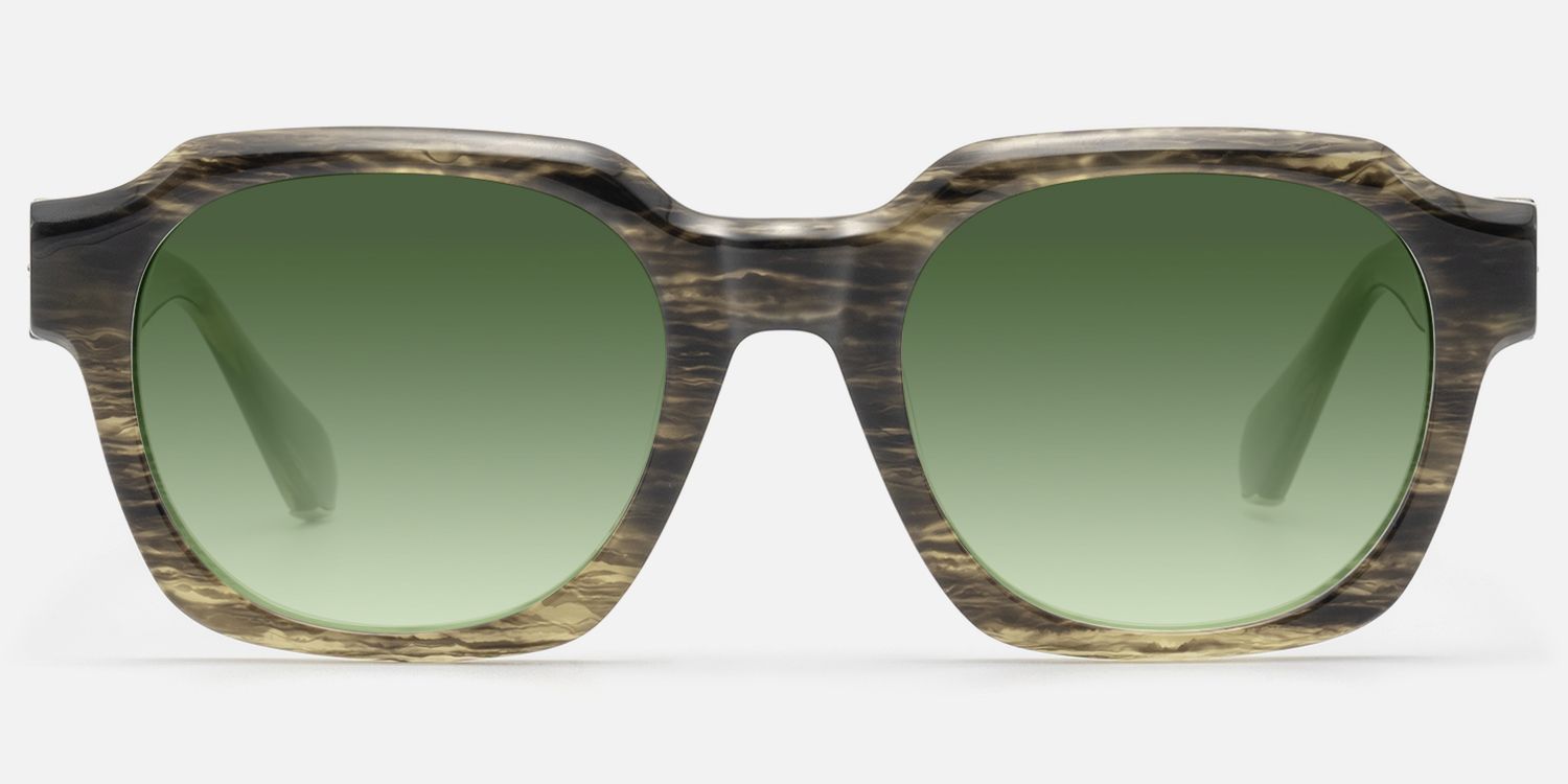 Vernon - Brown Horn Blue Gradient Green Shades by Vooglam - Angle View