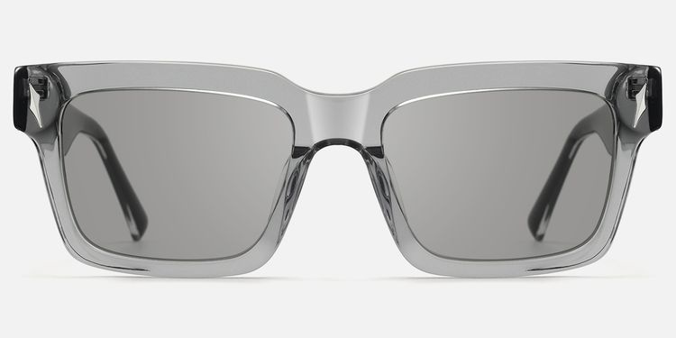 Razor - Transparent Grey Tinted Sunglasses by Vooglam