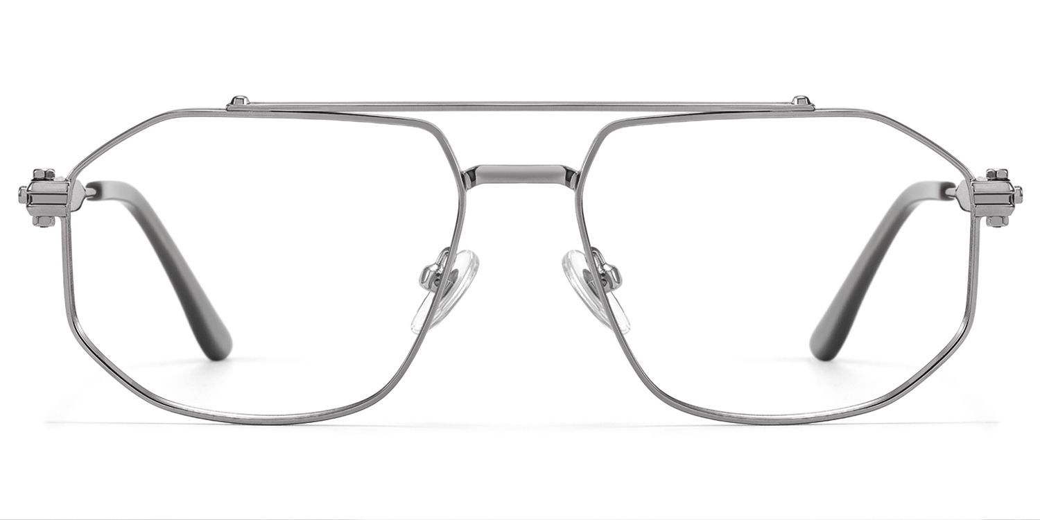Ando - Light Gunmetal Daily Aviator Glasses by Vooglam Product Details 1