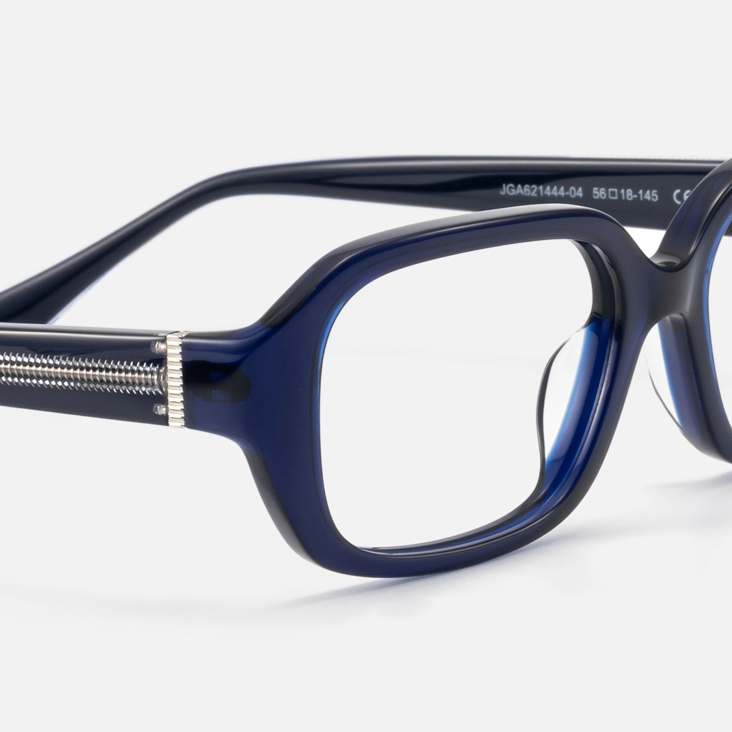 Mies - Bold Deep Blue Frames with Metal Pin by Vooglam - Design Details