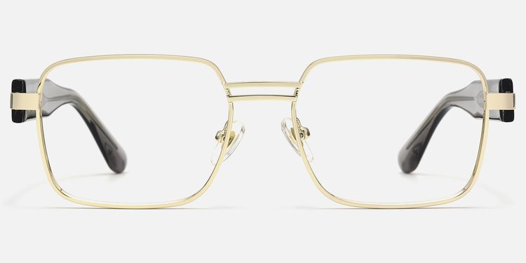 Ubuntu - Rectangle Gold Eyeglasses by Vooglam