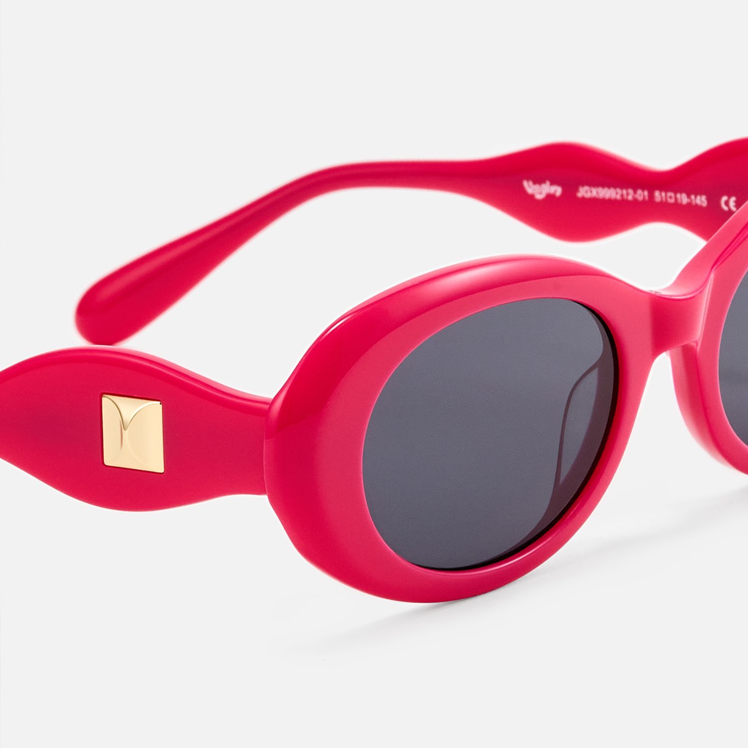 Royale - Oval Pink Sunglasses by Vooglam - Design Details