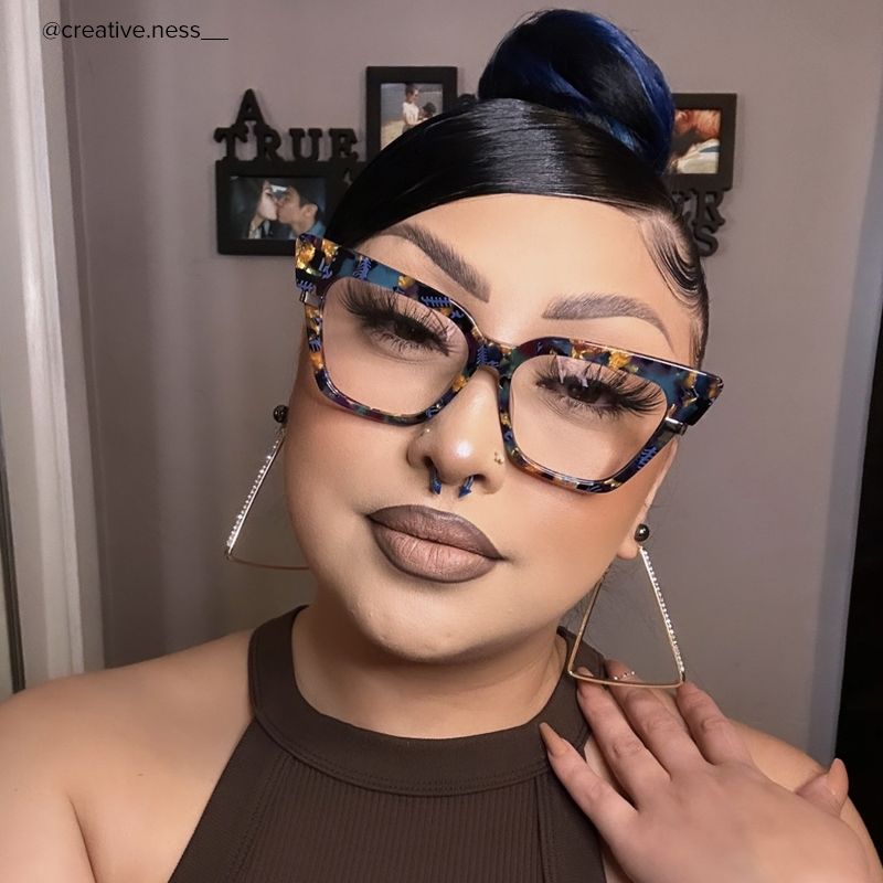 Mariana - Cat Eye Floral Eyeglasses - 12