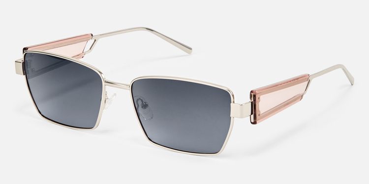 Rogue - Rectangle Silver Sunglasses by Vooglam
