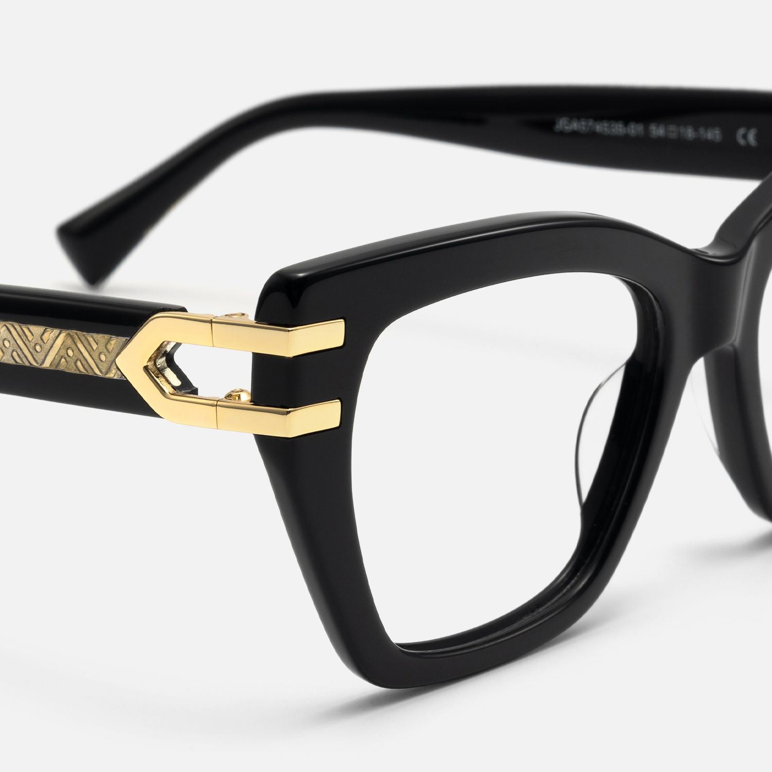 Warrior - Butterfly Black Eyeglasses by Vooglam - Design Details