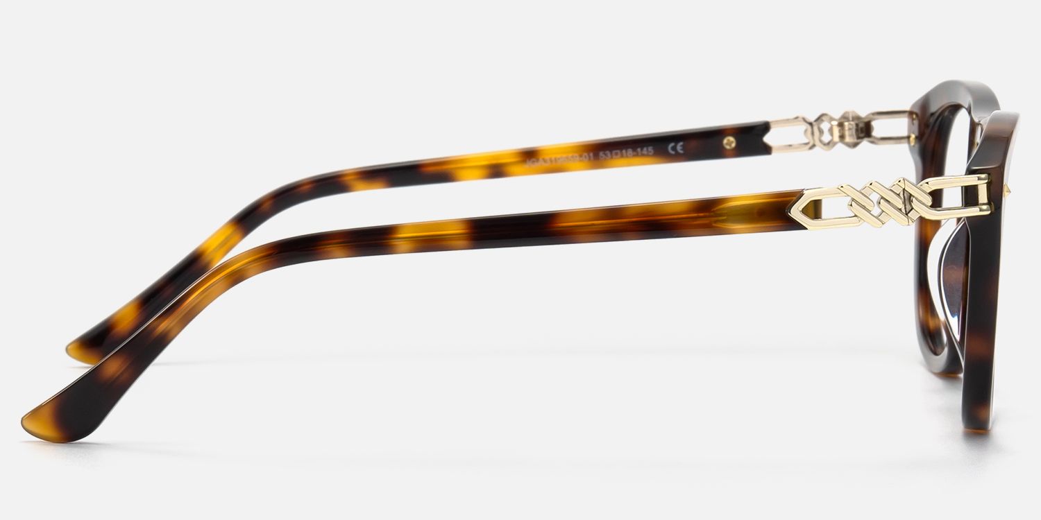 O'Keeffe - Retro Aviator Tortoise Eyeglasses by Vooglam - Side View