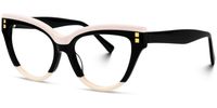 Dalila - Cat Eye Black Eyeglasses | Vooglam Front View