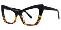 Bader - Cat Eye Black/Tortoise Eyeglasses - 2