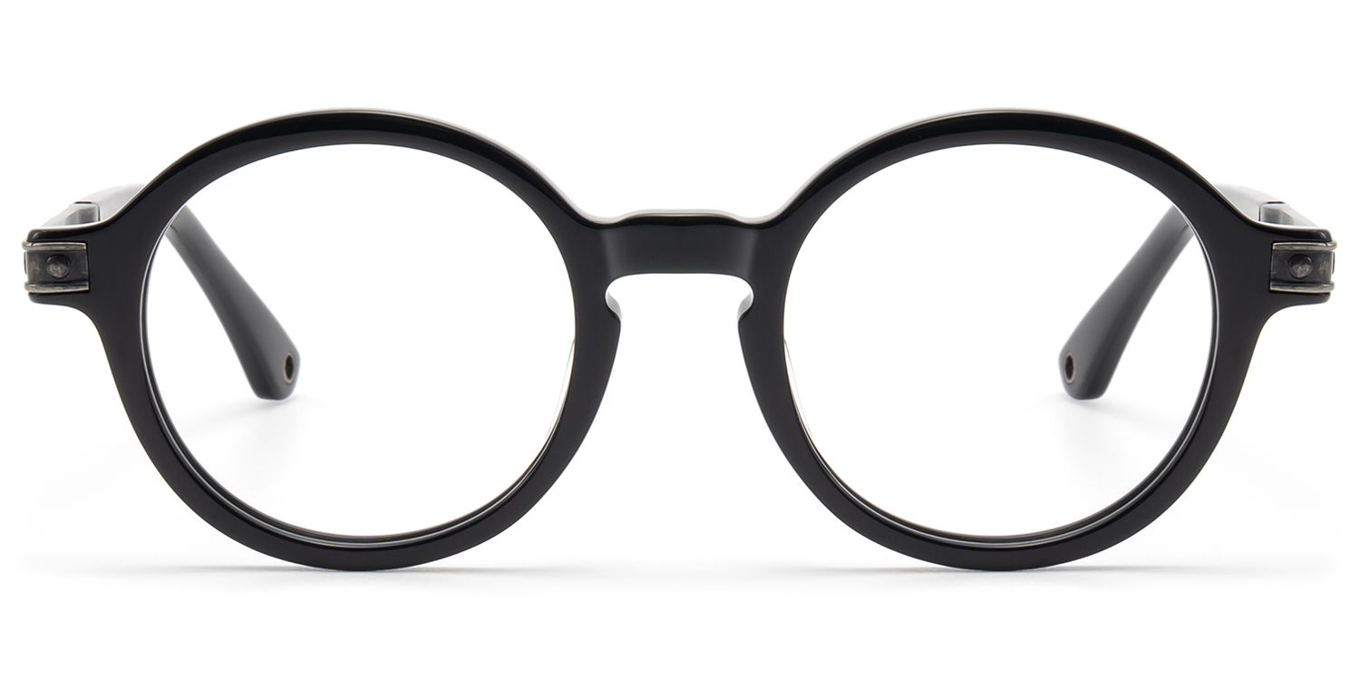 Lennon - Vintage Metal Black Retro Round Frames by Vooglam Product Details 1