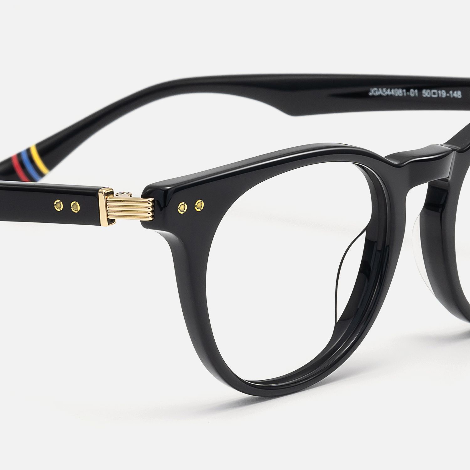 Vintel - Rectangle Black Eyeglasses by Vooglam - Design Details