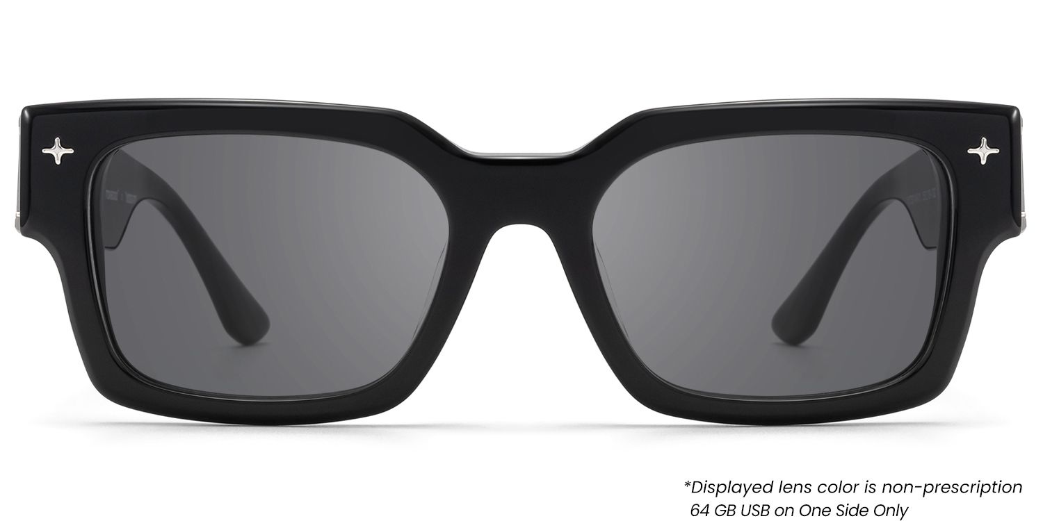 The Programmer - Bold Black USB Sunglasses by Vooglam Product Details 1