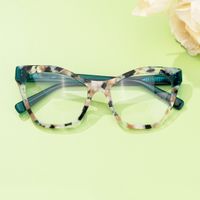Butta - Cat Eye Marble Eyeglasses | Vooglam On Model