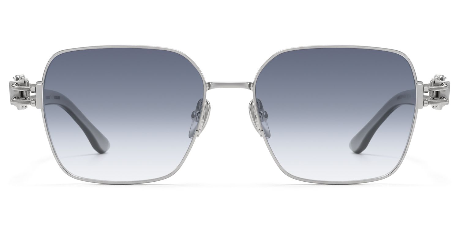 The Architect - Silver Gradient Gray Sunglasses by Vooglam Product Details 1
