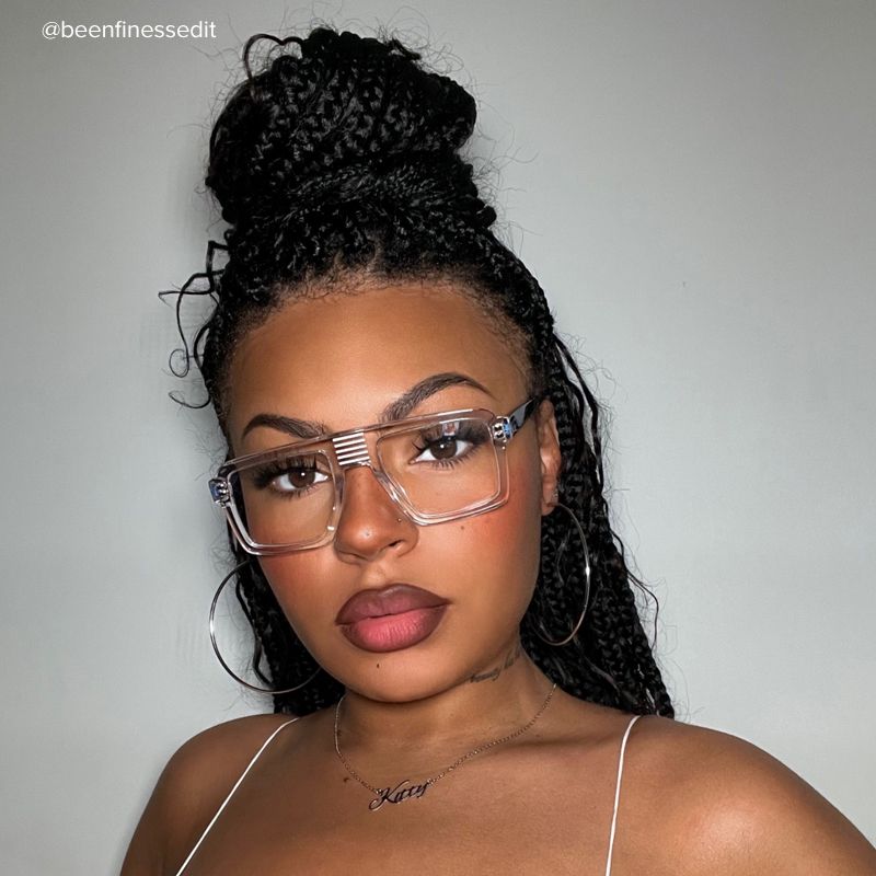 Russeau - Aviator Crystal Eyeglasses - 5