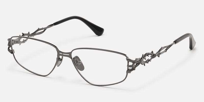 Spine - Geometric Grey Eyeglasses