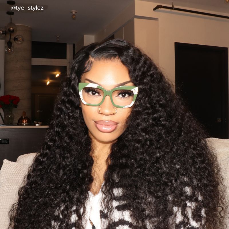 Terrie - Square Dark/Green Eyeglasses - 11