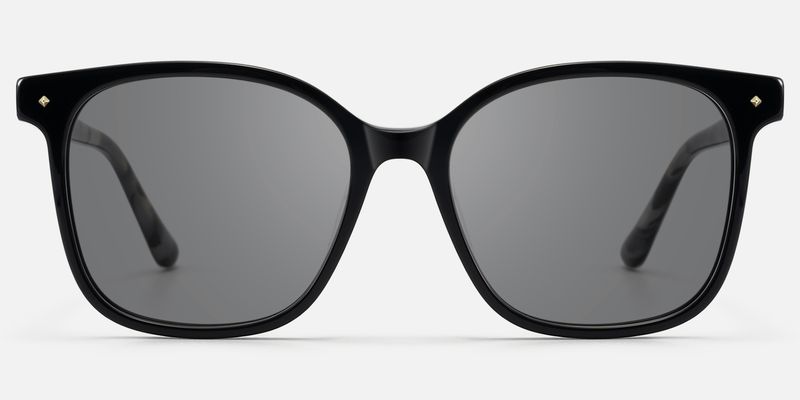 Radical - Rounded Square Black Sunglasses by Vooglam