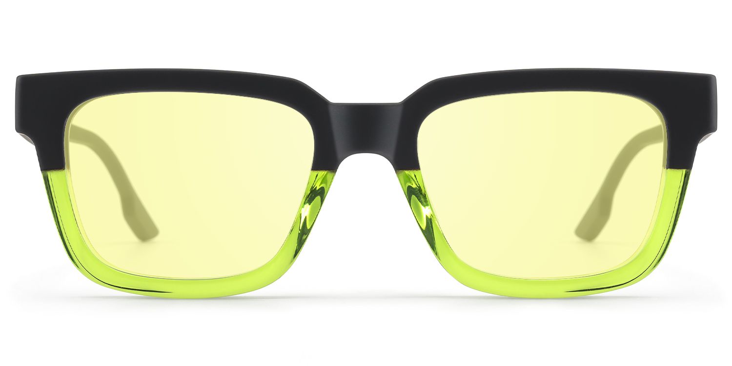 Strobe - Yellow Tint Lime Green Rave Sunglasses by Vooglam Product Details 1