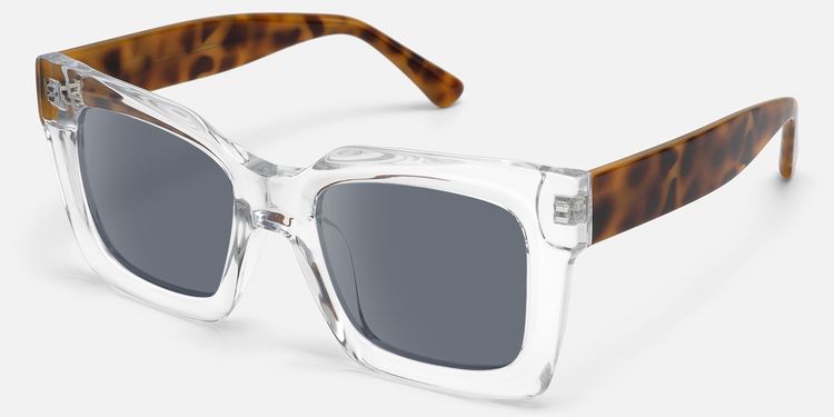 Pacheco - Two Tone Oversized Clear Square Shades by Vooglam
