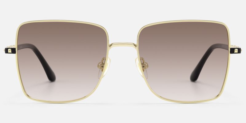 Devereux - Square Gold Gradient Sunglasses by Vooglam