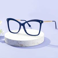 Libby - Butterfly Blue Eyeglasses | Vooglam On Model
