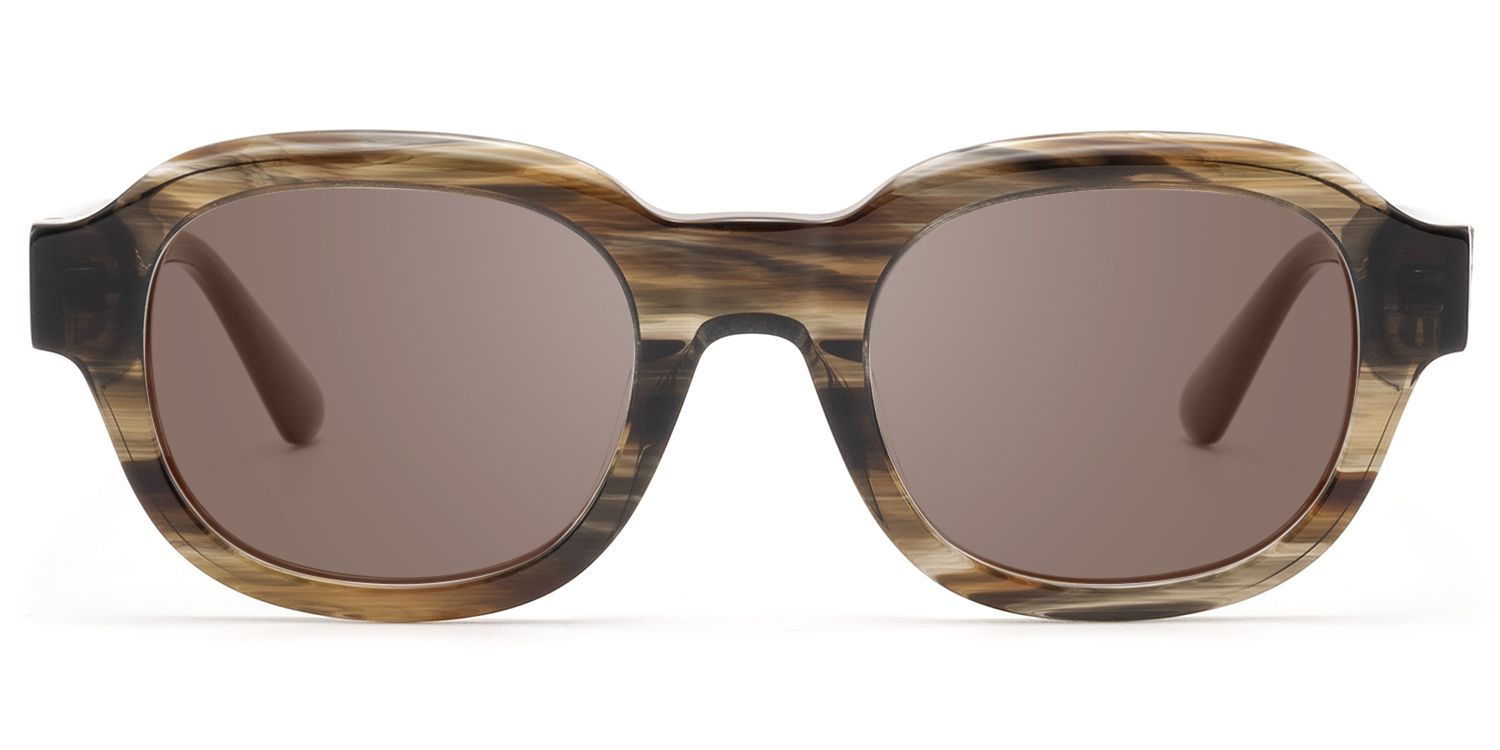 Eerie - Dark Brown Tinted Wood Grain Sunglasses by Vooglam Product Details 1