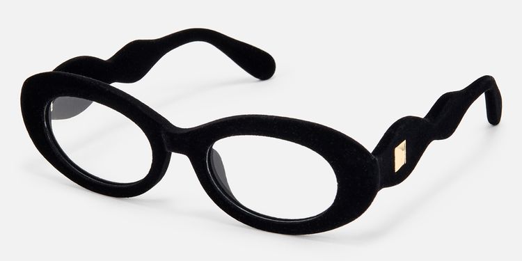 Royale - Oval Black Eyeglasses by Vooglam