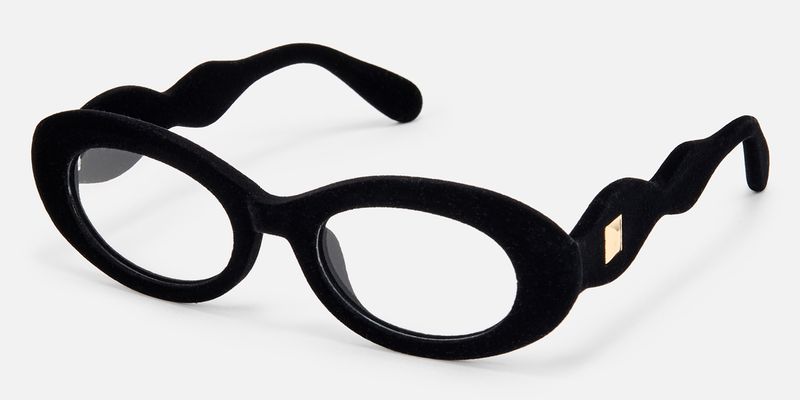 Royale - Oval Black Eyeglasses | Vooglam