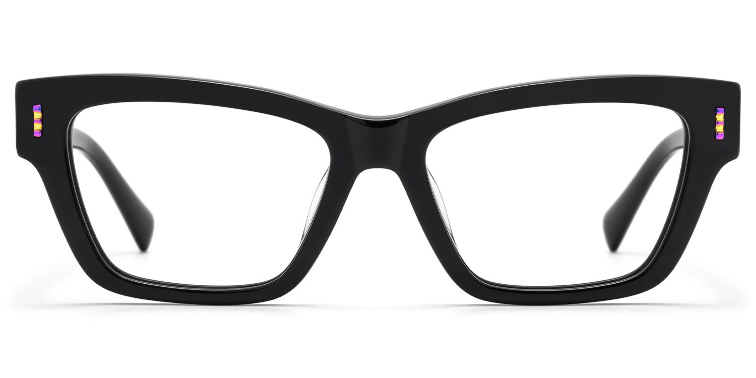 Surreal - Rectangle Black Eyeglasses by Vooglam Product Details 1