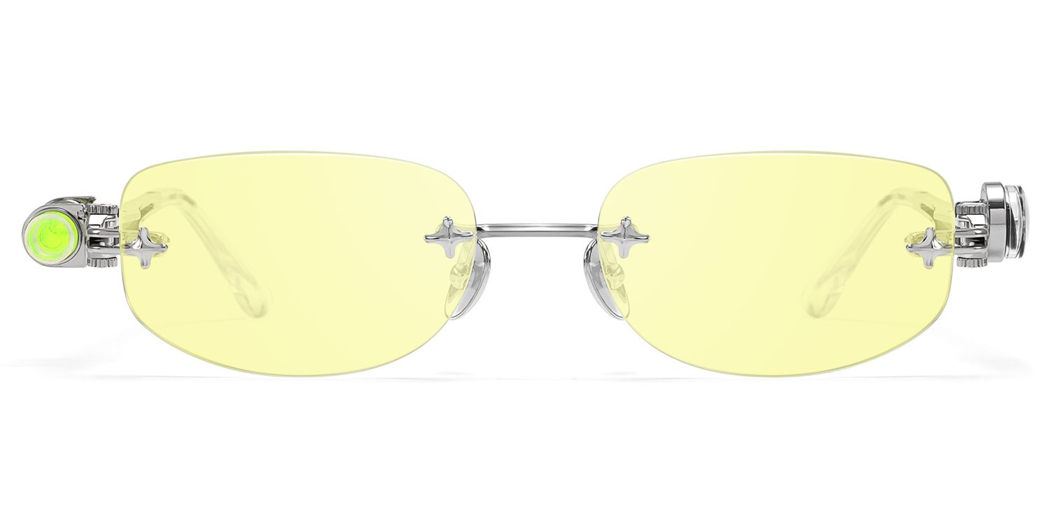 The Utilitarian - Rimless Yellow Tint Sunglasses by Vooglam Product Details 1