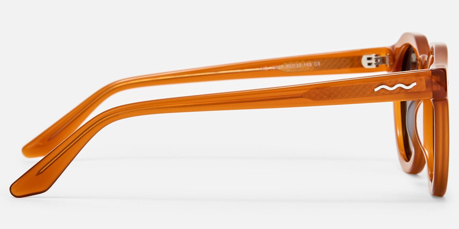 Aubrey - Geometric Brown Sunglasses by Vooglam - Side View