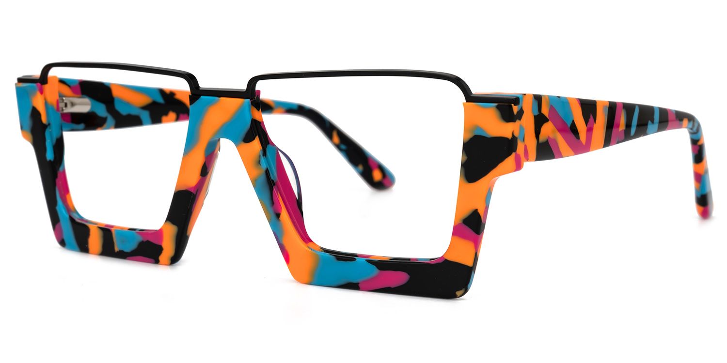 Dardhan - Rectangle Multicolor Eyeglasses from Vooglam. A fashionable frame with great quality and an affordable price.