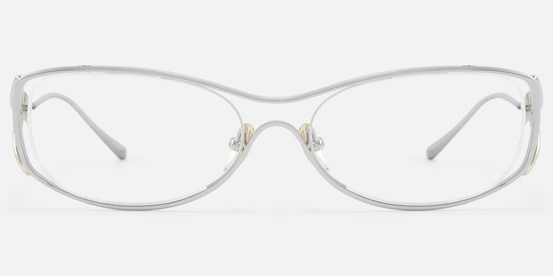 Okinawa - Rectangle Silver Eyeglasses